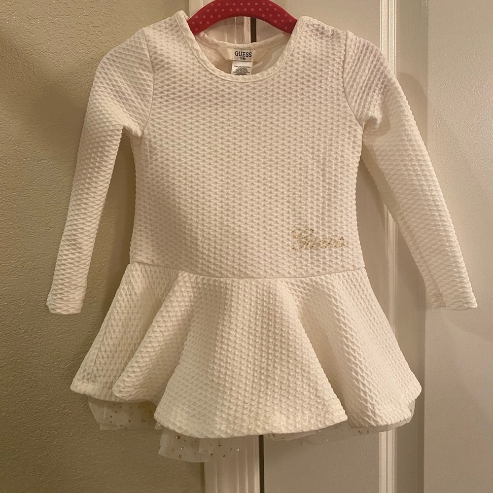 Guess brand toddler girl white dress 2T